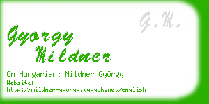gyorgy mildner business card
